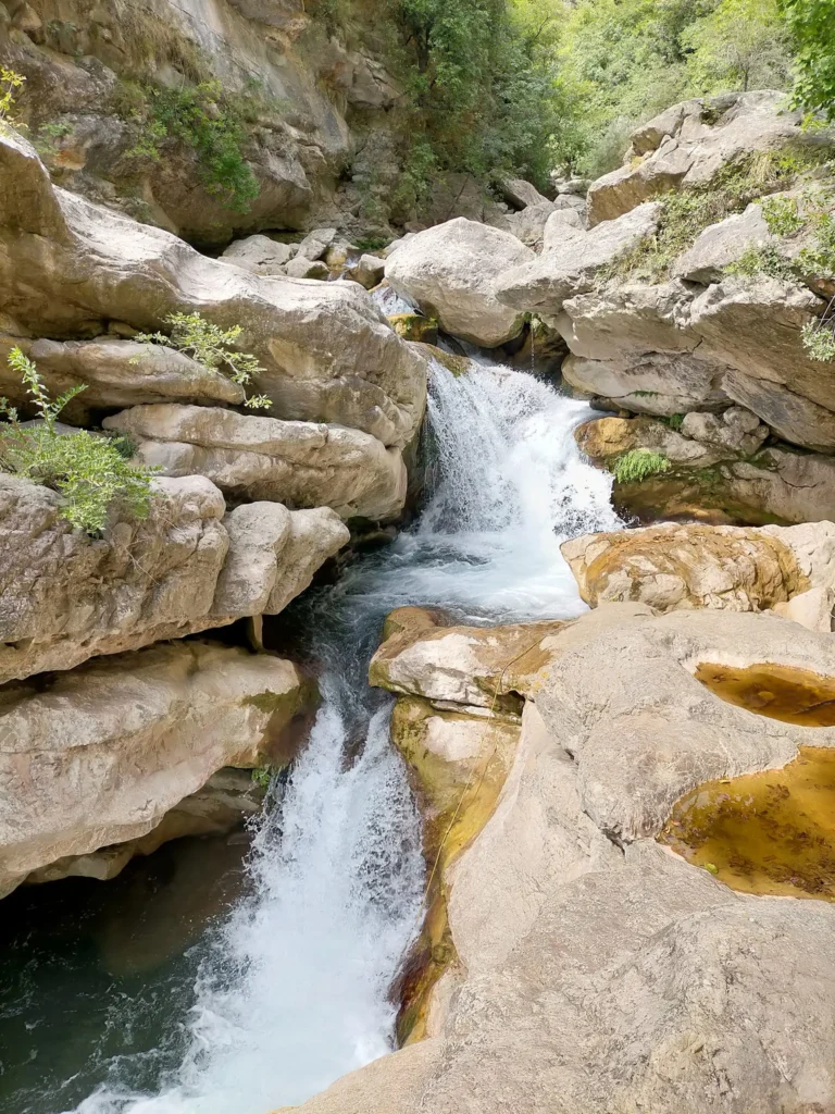 Le grand saut vers l'aventure ! Le canyoning dans les Gorges du Loup offre des sensations fortes accessibles dès 8 ans, avec des sauts (rappel : jamais obligatoires !) dans des piscines naturelles cristallines. @jeanpaul 2025
