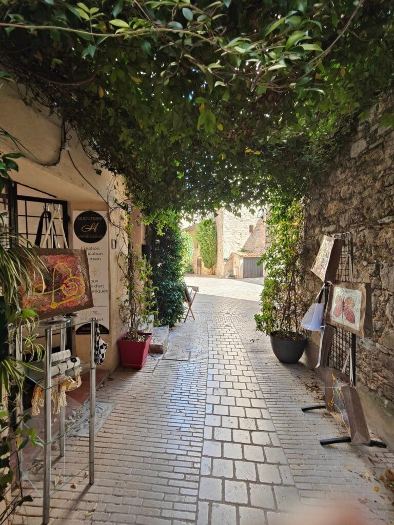 Mougins is an open-air art gallery. The village is full of galleries and art studios.